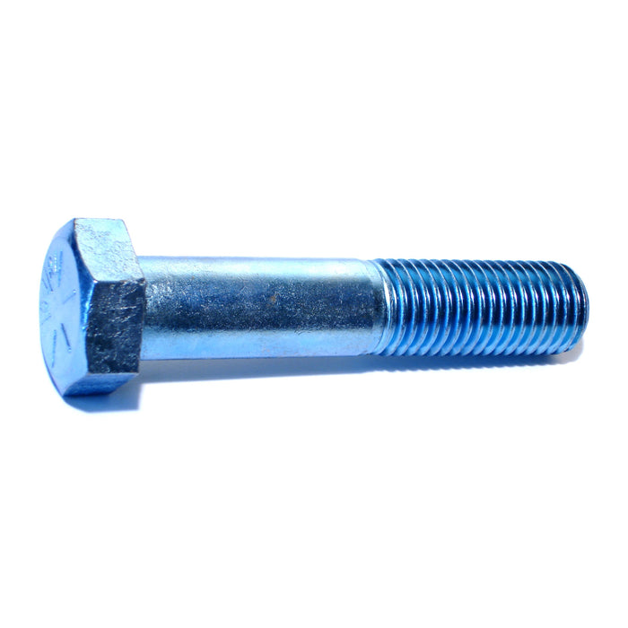 1"-8 x 5" Blue Rinsed Grade 8 Steel Coarse Thread Hex Cap Screws