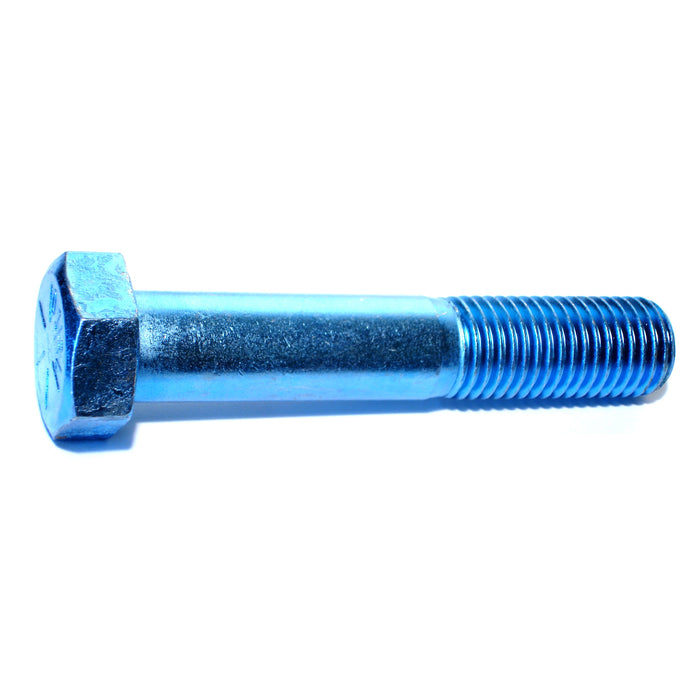 1"-8 x 5-1/2" Blue Rinsed Grade 8 Steel Coarse Thread Hex Cap Screws (4 pcs.)