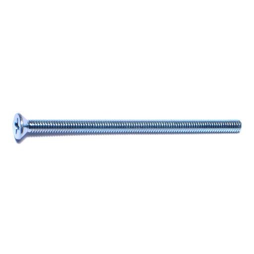 #8-32 x 3" Zinc Plated Steel Coarse Thread Phillips Flat Head Machine Screws