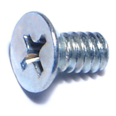 #10-24 x 3/8" Zinc Plated Steel Coarse Thread Phillips Flat Head Machine Screws