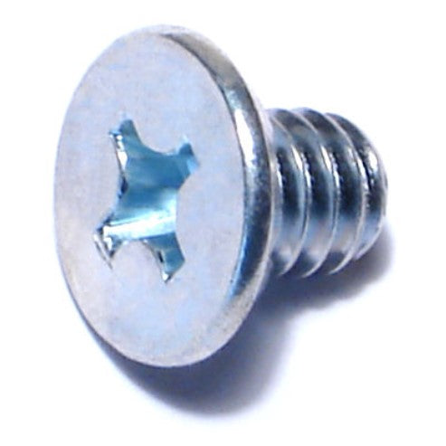1/4"-20 x 3/8" Zinc Plated Steel Coarse Thread Phillips Flat Head Machine Screws