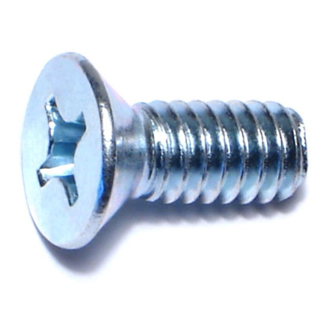 1/4"-20 x 5/8" Zinc Plated Steel Coarse Thread Phillips Flat Head Machine Screws