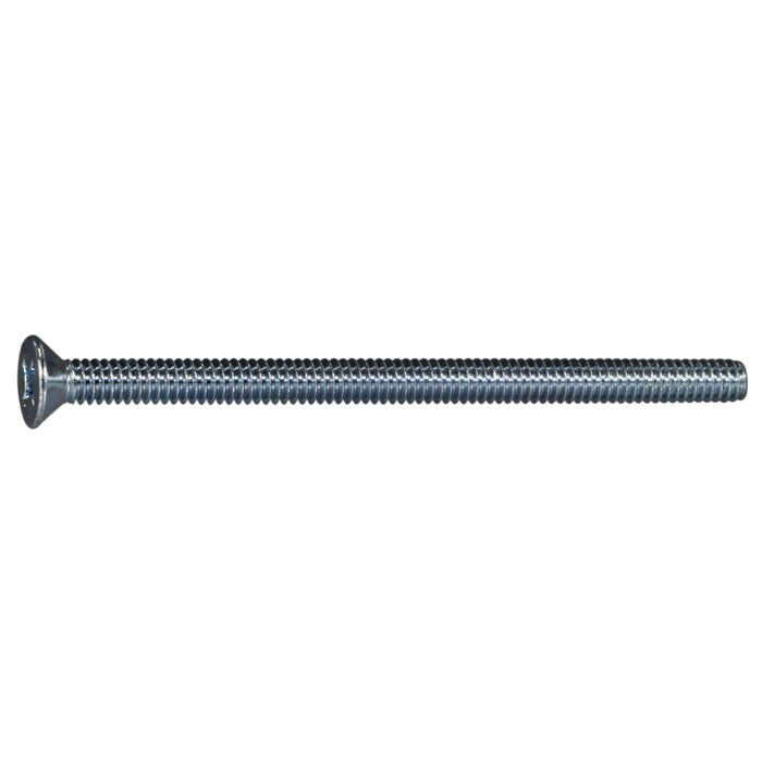 1/4"-20 x 4" Zinc Plated Steel Coarse Thread Phillips Flat Head Machine Screws