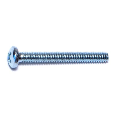 #6-32 x 1-1/4" Zinc Plated Steel Coarse Thread Phillips Pan Head Machine Screws