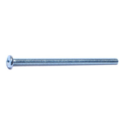 #6-32 x 2-1/2" Zinc Plated Steel Coarse Thread Phillips Pan Head Machine Screws