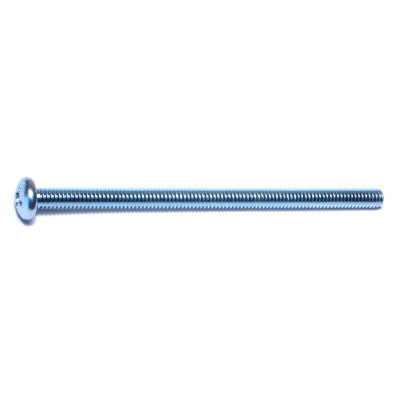 #8-32 x 3" Zinc Plated Steel Coarse Thread Phillips Pan Head Machine Screws