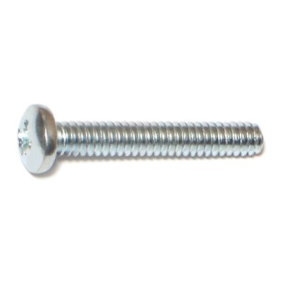#10-24 x 1-1/4" Zinc Plated Steel Coarse Thread Phillips Pan Head Machine Screws
