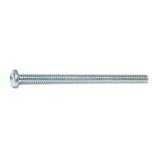#10-24 x 3" Zinc Plated Steel Coarse Thread Phillips Pan Head Machine Screws