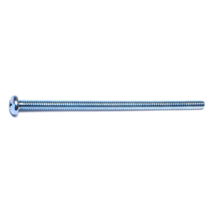 #10-24 x 4" Zinc Plated Steel Coarse Thread Phillips Pan Head Machine Screws