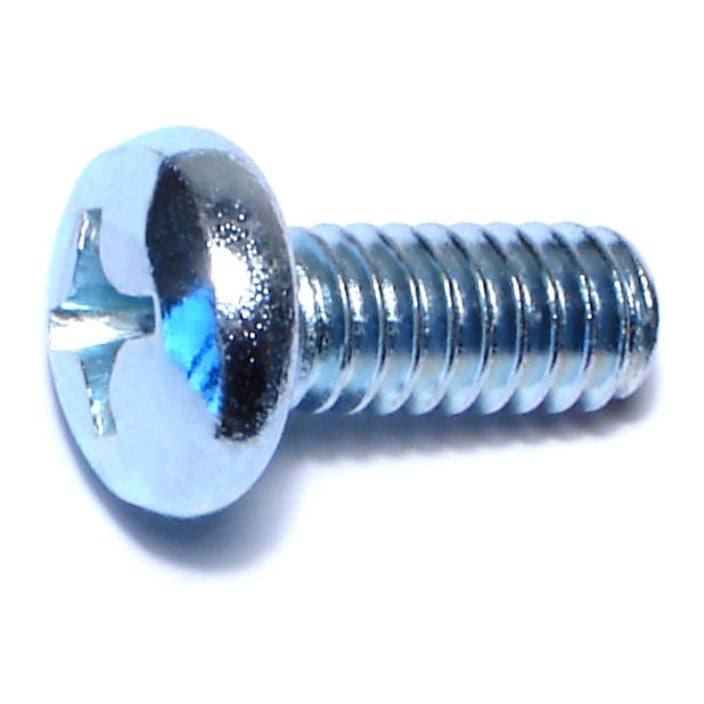 1/4"-20 x 5/8" Zinc Plated Steel Coarse Thread Phillips Pan Head Machine Screws