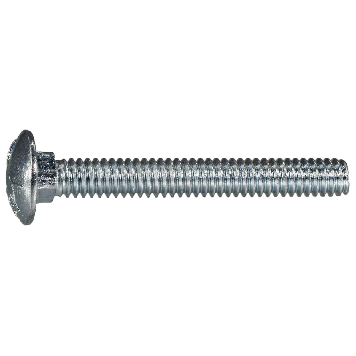 1/4"-20 x 2" Zinc Plated Grade 5 Steel Coarse Thread Carriage Bolts