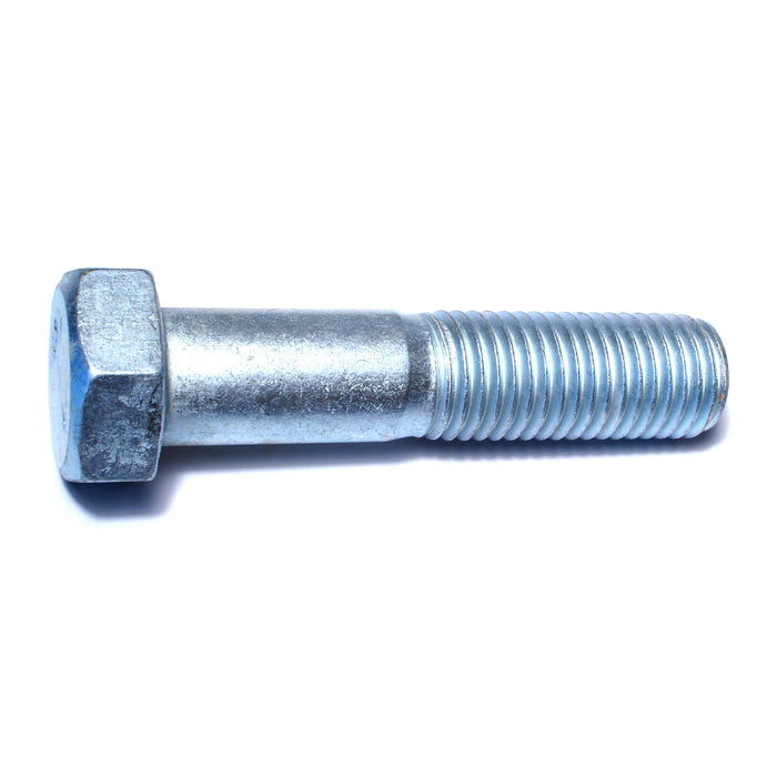 1-1/8" x 5" Zinc Plated Grade 5 Steel Coarse Thread Hex Cap Screws