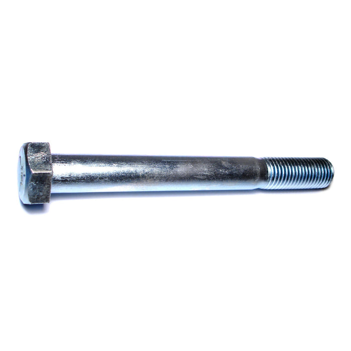 1-1/8" x 10" Zinc Plated Grade 5 Steel Coarse Thread Hex Cap Screws