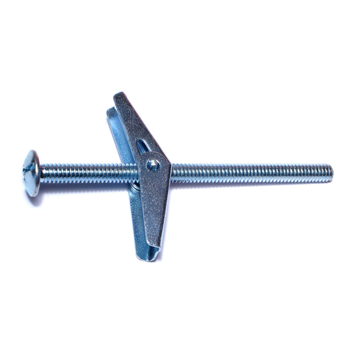 1/4"-20 x 4" Zinc Plated Steel Coarse Thread Mushroom Toggle Bolts