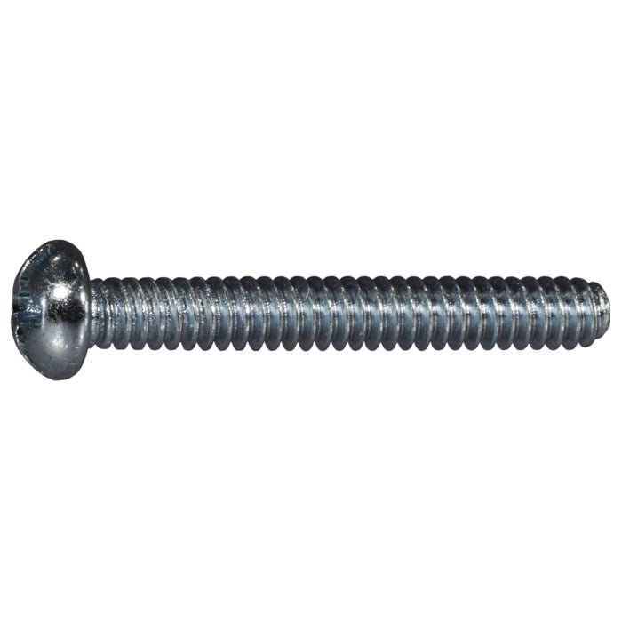 #6-32 x 1" Zinc Plated Steel Coarse Thread Combo Round Head Machine Screws