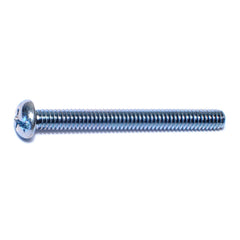 1/4"-20 x 2-1/2" Zinc Plated Steel Coarse Thread Combo Round Head Machine Screws