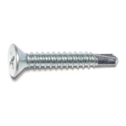 #10-24 x 1-1/4" Zinc Plated Steel Fine Thread Phillips Wafer Head Self-Drilling Screws