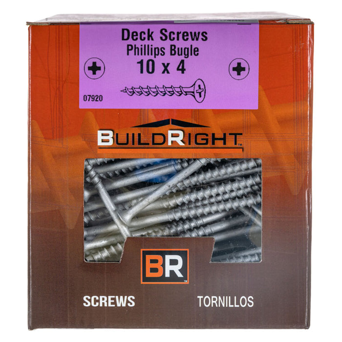 #10 x 4" Decrotized Steel Phillips Bugle Head Deck Screws DKSBS-141