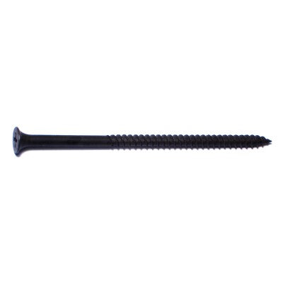 #10 x 3-3/4" Black Phosphate Steel Fine Thread Phillips Bugle Head Drywall Screws
