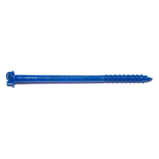 1/4" x 4" Climaseal Coated Steel Slotted Hex Washer Head Masonry Screws