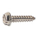#10 x 1" 18-8 Stainless Steel Slotted Hex Washer Head Sheet Metal Screws