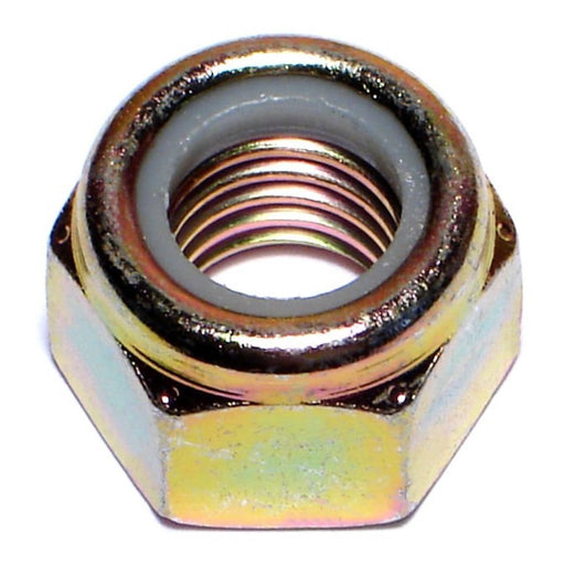 9/16"-12 Zinc Plated Grade 8 Steel Coarse Thread Nylon Insert Lock Nuts