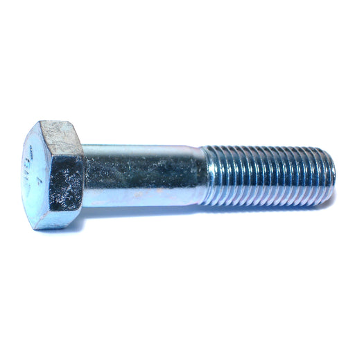 1"-8 x 4-1/2" Zinc Plated Grade 5 Steel Coarse Thread Hex Cap Screws