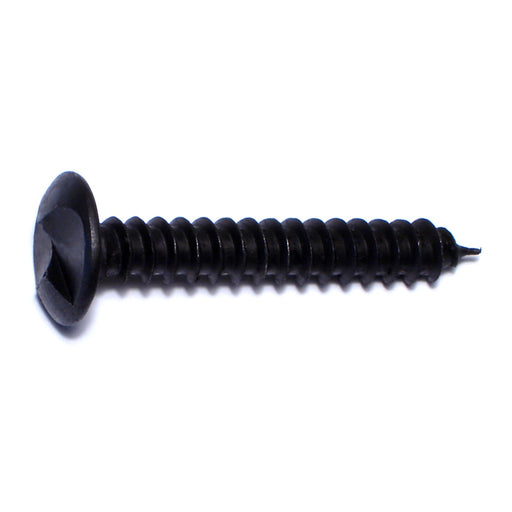 5/16" x 2" Black Oxide Steel Slotted Round Head One-Way Lag Screws