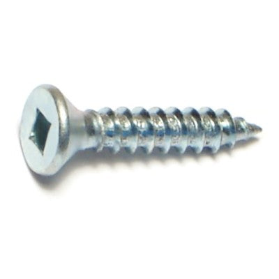 #6 x 3/4" Zinc Plated Steel Square Drive Flat Head Sheet Metal Screws