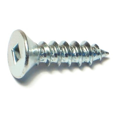 #12 x 2" Zinc Plated Steel Square Drive Flat Head Sheet Metal Screws