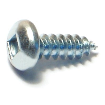 #8 x 1/2" Zinc Plated Steel Square Drive Pan Head Sheet Metal Screws