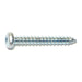 #8 x 1-1/4" Zinc Plated Steel Square Drive Pan Head Sheet Metal Screws