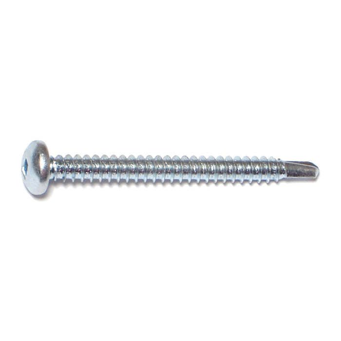 #10-16 x 2" Zinc Plated Steel Square Drive Pan Head Self-Drilling Screws