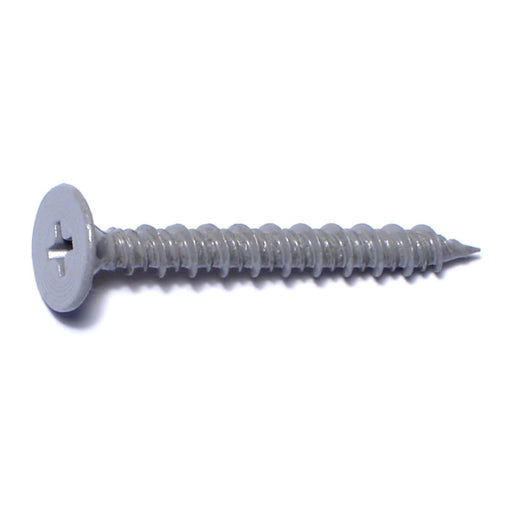 #8 x 1-5/8" Gray Ceramic Coated Steel Sharp Point Phillips Wafer Head Cement Board Screws