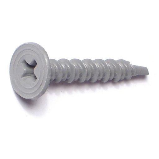 #8 x 1-1/4" Gray Ceramic Coated Steel Phillips Wafer Head Cement Board Self-Drilling Screws