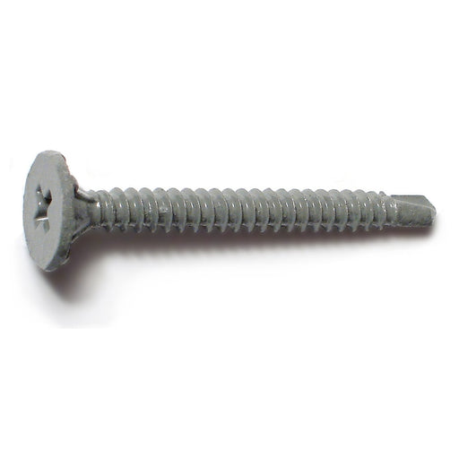 #8 x 1-5/8" Gray Ceramic Coated Steel Phillips Wafer Head Cement Board Self-Drilling Screws
