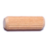 1/2" x 1-1/2" Birch Wood Fluted Dowel Pins