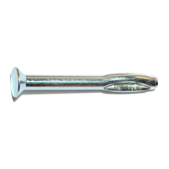 1/4" x 2-1/2" Zinc Plated Steel Split Flat Head Drive Anchors