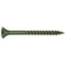 #7 x 2" Green XL1500 Coated Steel Square Drive Bugle Head Deckselect Deck Screws