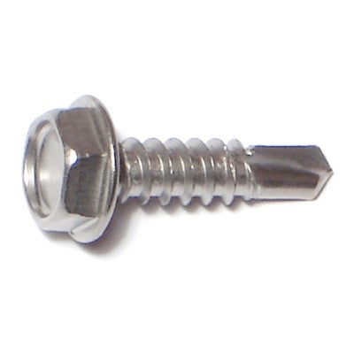 #10-16 x 3/4" 410 Stainless Steel Hex Washer Head Self-Drilling Screws