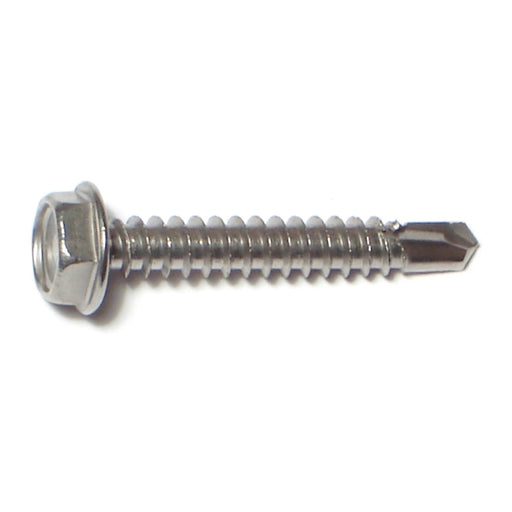 #10-16 x 1-1/4" 410 Stainless Steel Hex Washer Head Self-Drilling Screws