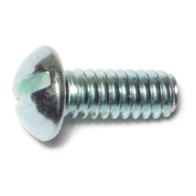 #10-24 x 1/2" Zinc Plated Steel Coarse Thread Slotted Round Head Machine Screws
