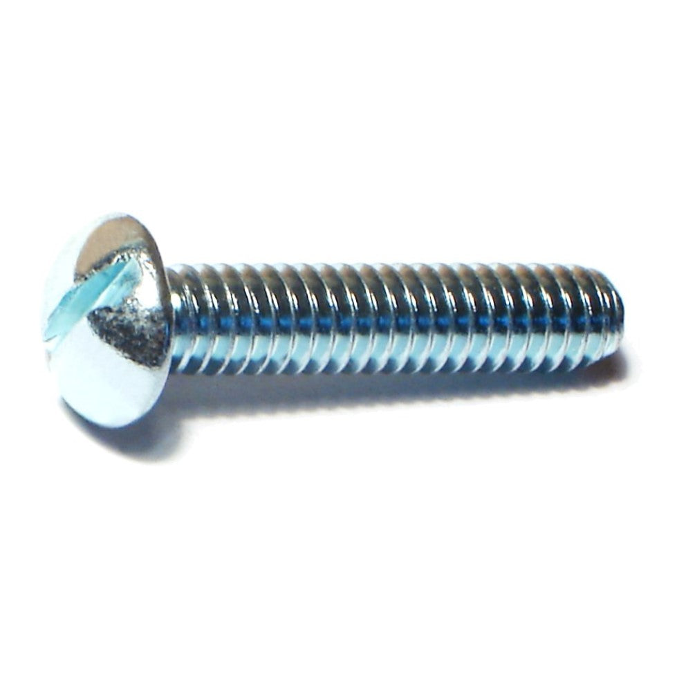 1/4"-20 x 1-1/4" Zinc Plated Steel Coarse Thread Slotted Round Head Machine Screws