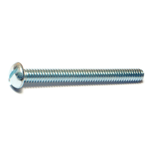 1/4"-20 x 2-1/2" Zinc Plated Steel Coarse Thread Slotted Round Head Machine Screws