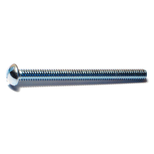 1/4"-20 x 3" Zinc Plated Steel Coarse Thread Slotted Round Head Machine Screws