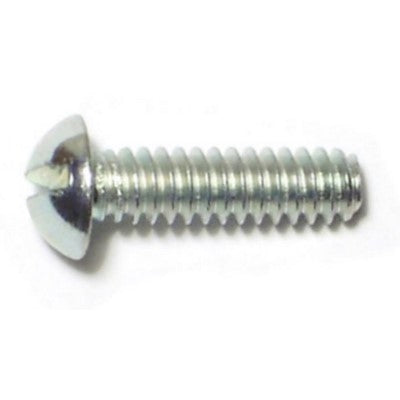 #6-32 x 1/2" Zinc Plated Steel Coarse Thread Slotted Round Head Machine Screws