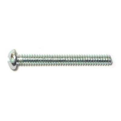 #6-32 x 1-1/4" Zinc Plated Steel Coarse Thread Slotted Round Head Machine Screws