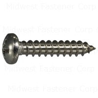 #6 x 3/4" 18-8 Stainless Steel Phillips Pan Head Sheet Metal Screws
