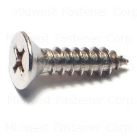 #10 x 3/4" 18-8 Stainless Steel Phillips Flat Head Sheet Metal Screws