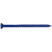 3/16" x 3-1/4" Blue Ruspert Coated Steel Phillips Flat Head Masonry Screws